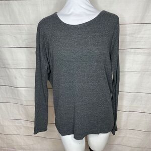 Bobi LA for Everett  grey ribbed open back long sleeve size small